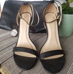 Wild Diva Lounge Black Ankle Strap Heels